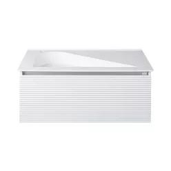   TMP TROYA100 fali fürdőszobabútor - Akrivit öntött műmárvány mosdóval - 100 x 48,5 cm