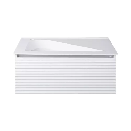 TMP TROYA100 fali fürdőszobabútor - Akrivit öntött műmárvány mosdóval - 100 x 48,5 cm
