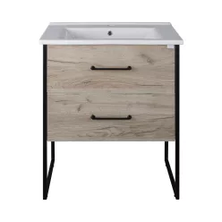   TMP IRON 75 álló fürdőszobabútor - Sanovit ATRIA 9075 porcelán mosdóval - 75 x 45,5 cm