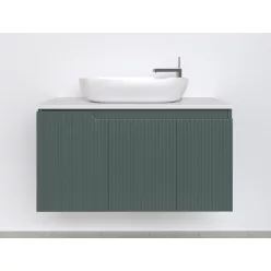   Piramida EURIDIKA fali fürdőszobabútor - mosdópult mosdó nélkül -3 ajtós - PINO ZÖLD - 100 x 48 x 53 cm