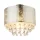 Globo 15188D3 Mennyezeti lámpa, nikkel matt, textil ezüst , akril kristály, áttetsző, ø: 400, H:380, Foglalat típusa:1xE27 60W 230V