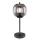Globo 15345T Asztali lámpa fekete fém, füstszínű üveg búrával. Ø:185, H:450, exkl. 1xE14 40W 230V