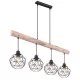 Globo 15416-4 Függeszték natúr fa és fekete fém kombinációval. LxBxH:850x180x1200, exkl. 4xE27 60W 230V