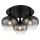 Globo 15548-3D Mennyezeti lámpa fém matt fekete, füstszínű üveg, ø: 450mm, M:255mm, nem tartozék: 3x E27 40W 230V
