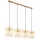 Globo 15698-4HM Függeszték fém matt arany színek, üvegrúd opál, átlátszó, kábel PVC fekete, HxSzxM: 1100x200x1400mm, 4x E27 60W 230V izzók nélkül