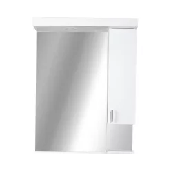   Viva STYLE Tükrös fürdőszobai szekrény LED világítással - JOBBOS szekrénnyel - 55 x 97 x 17 cm