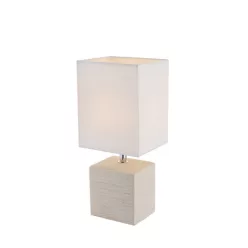   Globo 21675 Asztali lámpa kerámia bézs, textil fehér, LxBxH:130x110x290, exkl. 1xE14 40W 230V