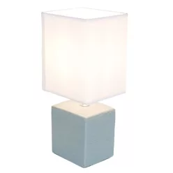   Globo 21676 Asztali lámpa kerámia szürke, textil fehér, LxBxH:130x110x290, exkl. 1xE14 40W 230V