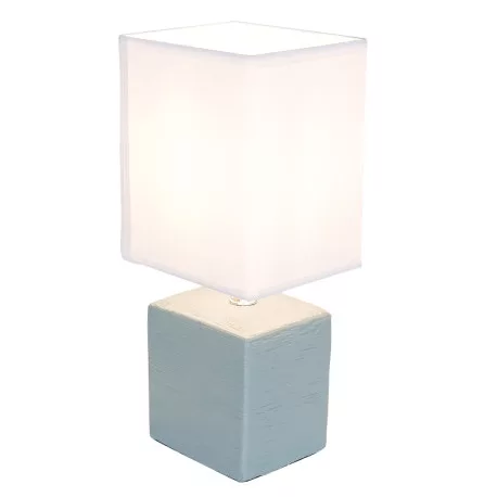 Globo 21676 Asztali lámpa kerámia szürke, textil fehér, LxBxH:130x110x290, exkl. 1xE14 40W 230V