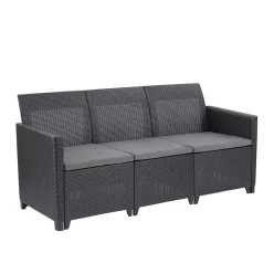 Claire 3 üléses műrattan kerti kanapé