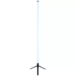   Globo 28062 Állólámpa, műanyag fekete/fehér, kábel PVC fekete, dimmelhető, RGB színek rögzíthetőek, RGB szivárvány effekt, app, adapter nélkül, USB-A 2.0 - USB-C, távirányítóval, elem 1x CR2032, ø: 370mm, M: 1130mm, kábel hossza 1500mm, tartozék:RGB LED 7