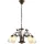Globo 30800523X Függőlámpa, fém rozsdaszínű, alabástrom megjelenésű üveg, kábel PVC, ø: 500mm, M: 1500mm, 5x E14 40W 230V, 230V izzók nélkül