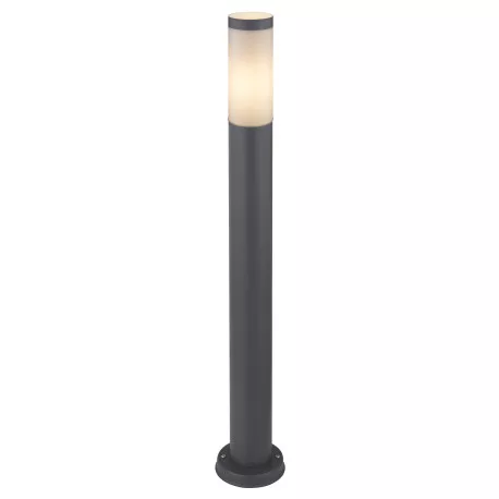 Globo 31588A Kültéri állólámpa antracit, rozsamentes acél, műanyag fehér búrával. IP44, ø: 127, H:800, exkl. 1xE27 23W 230V