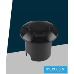   UNIVERSO Taposólámpa LED 1w 50lm 3000k 360° IP67 fekete Ø60x54mm
