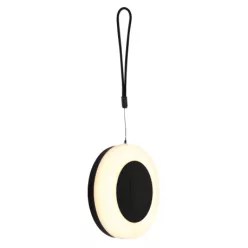   Globo 36818 Solar lámpa, fekete rozsdamentes acél, szatén műanyag, fekete textil, érintéses ki/bekapcsoló, fényerőszabályzó, USB kimenet, 5 fényerőszint, CR18650 2200mAh 3.7V, IP54, ø:125mm, M:27.5mm, tartozék: LED 3W 3.7V, forrás: 330lm, kimenet: 200lm, 