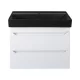 TMP SHARP 60 fali fürdőszobabútor - CeraStyle SHARP FEKETE mosdóval - 60 x 48 cm