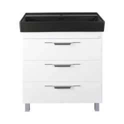   TMP TRIO 60 álló fürdőszobabútor - CeraStyle SHARP FEKETE mosdóval - 60 x 48 cm