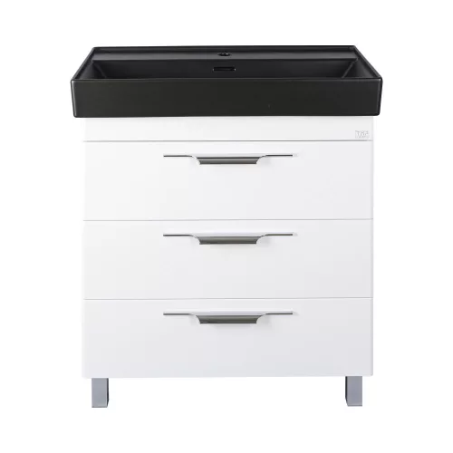 TMP TRIO 60 álló fürdőszobabútor - CeraStyle SHARP FEKETE mosdóval - 60 x 48 cm