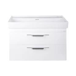   TMP LUX 100D fali fürdőszobabútor - CeraStyle SHARP 37600 DUPLA csaplyukas mosdóval - 100 x 48 cm