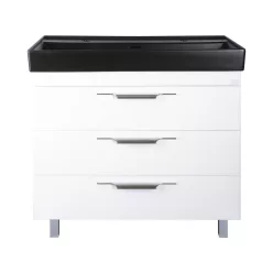   TMP TRIO 100D álló fürdőszobabútor - CeraStyle SHARP FEKETE DUPLA csaplyukas mosdóval - 100 x 48 cm