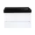 TMP SHARP 100D fali fürdőszobabútor - CeraStyle SHARP FEKETE DUPLA csaplyukas mosdóval - 100 x 48 cm