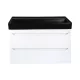 TMP SHARP 100D fali fürdőszobabútor - CeraStyle SHARP FEKETE DUPLA csaplyukas mosdóval - 100 x 48 cm