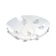 Globo 40404-2 Mennyezeti matt króm, üveg fehér,K5 kristály , ø: 300, H:100, exkl. 2xE27 40W 230V