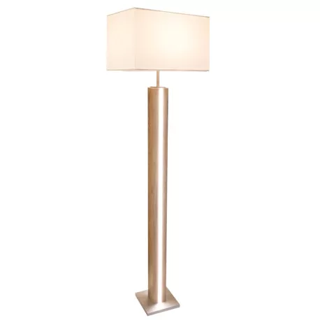 Globo 41130246X Állólámpa MDF fa mintázatú, fém tölgy színű, textil bézs, nyomógombos kapcsoló, dimmelhető, külön kapcsolható/dimmelhető, HxSzxM: 400x270x1500mm, tartozék: LED 17W 230V, 1900lm kimenet, 3000K, 1x E27 40W 230V izzó nélkül