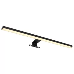   Globo 41923B Fali könnyű fém fekete matt, alumínium fekete matt, műanyag fehér, IP44, SZxM: 600x40mm, Mélység: 120mm, LED 12W 230V, 1330lm forrás, 530lm kimenet, 4000K