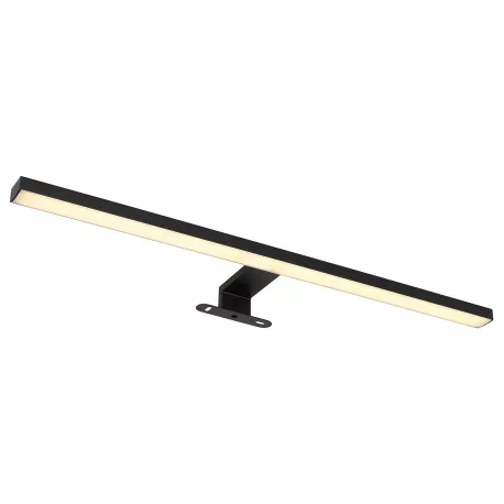 Globo 41923B Fali könnyű fém fekete matt, alumínium fekete matt, műanyag fehér, IP44, SZxM: 600x40mm, Mélység: 120mm, LED 12W 230V, 1330lm forrás, 530lm kimenet, 4000K