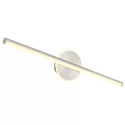   Globo 41924N Fali könnyű fém nikkel matt, akril fehér, IP44, szélesség x magasság: 608x130 mm, Mélység: 74 mm, LED 10W 230V, 980lm forrás, 720lm kimenet, 4000K