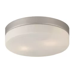   Globo 48402 Mennyezeti matt króm, üveg fehér, ø: 240, H:65, exkl. 2xE27 ILLU 40W 230V