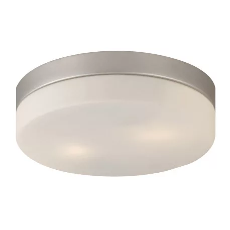 Globo 48402 Mennyezeti matt króm, üveg fehér, ø: 240, H:65, exkl. 2xE27 ILLU 40W 230V