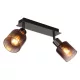 Globo 54313-2 Spotlámpa fém fekete-króm, réz színű/átlátszó színátmenetes üveg búra, HxSzxM: 250x80x180mm, 2x E14 40W 230V izzók nélkül