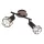 Globo 54802S-2H Spotlámpa fekete fém, barna fa betéttel. HxSZxM:220x100x180, fényforrás nélkül 2xE14 40W 230V