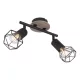 Globo 54802S-2H Spotlámpa fekete fém, barna fa betéttel. HxSZxM:220x100x180, fényforrás nélkül 2xE14 40W 230V