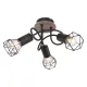 Globo 54802S-3DH Spotlámpa fekete fém, barna fa betéttel. Ø:380, H:210, fényforrás nélkül 3xE14 40W 230V