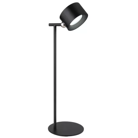 Globo 58436B Újratölthető asztali lámpa fém fekete matt,érintés be/ki, dimmer, színek fixálhatók,memória funkció, USB, adapter nélkül, rögzítés:Mágnessel:1. zseblámpaként, 2.asztali lámpaként, 3.klipszel, 4.falra HxSzxM: 130x120x350mm, 120lm kimenet, CCT 