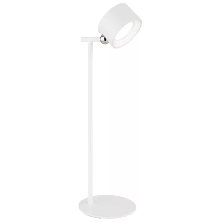 Globo 58436W Újratölthető asztali lámpa fém matt fehér,érintés be/ki, dimmer,színek rögzíthetők, memória funkció, USB, adapter nélkül, rögzítés:Mágnessel:1. zseblámpaként, 2.asztali lámpaként, 3.klipszel, 4.falra HxSzxM: 130x120x350mm, 120lm kimenet, CCT 