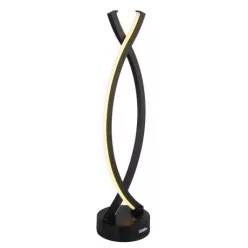   Globo 58457S Újratölthető asztali lámpa műanyag fekete matt/fehér, kábel PVC fehér, érintős be/ki kapcsoló, érintős dimmer, USB-A 2.0 - USB-C, akkumulátorral: CR18650 1800mAh, HxSzxM: 125x100x410mm, kábel hossza 1000mm, tartozék: LED 1W 230V, 70lm forrás,