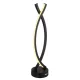 Globo 58457S Újratölthető asztali lámpa műanyag fekete matt/fehér, kábel PVC fehér, érintős be/ki kapcsoló, érintős dimmer, USB-A 2.0 - USB-C, akkumulátorral: CR18650 1800mAh, HxSzxM: 125x100x410mm, kábel hossza 1000mm, tartozék: LED 1W 230V, 70lm forrás,