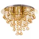 Globo 63040345X Mennyezeti lámpa, fém arany színű, ø: 380mm, M: 260mm, 3x E14, max. 6W LED 230V izzók nélkül