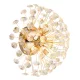 Globo 64135W Fali lámpa, fém arany színű, átlátszó K9 kristályok, ø: 400mm, Mélység: 225mm, izzókkal/10676/: 6x G9 LED 3.5W 230V, 350lm forrás, 350lm kimenet, 3000K
