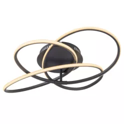   Globo 67201S-30 Mennyezeti lámpa fém fekete és fehér akril kombináció. Ø:600, H:127, tartozék: 1xLED 30W 230V, 1370lm, 3000K