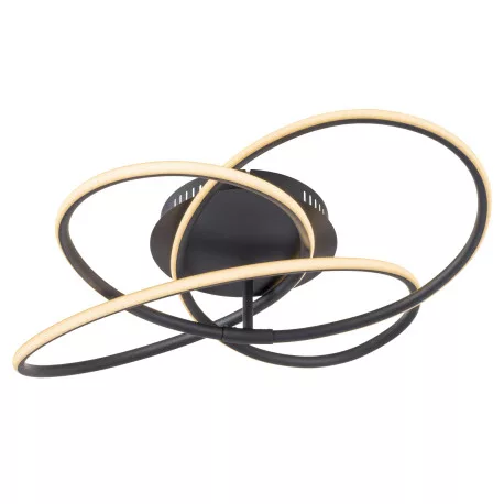 Globo 67201S-30 Mennyezeti lámpa fém fekete és fehér akril kombináció. Ø:600, H:127, tartozék: 1xLED 30W 230V, 1370lm, 3000K