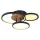Globo 67273-30 Mennyezeti lámpa fém fekete matt, MDF fa sötét, fém fekete matt, műanyag fehér, HxSzxM: 400x380x105mm, LED 30W 230V, 3900lm bemenet, 1500lm kimenet, 3000K