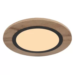   Globo 67292D3 Mennyezeti lámpa fém fekete matt, MDF fa sötét, műanyag fehér, ø: 400mm, M:45mm, LED 15W 230V, 1700lm forrás, 800lm kimenet, 3000K
