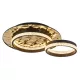 Globo 67361G Mennyezeti lámpa, matt fekete fém, aranyszínű rozsdamentes acél, matt fekete alumínium, átlátszó műanyag kristályok, mozgatható, HxSzxM: 505x400x140mm, tartozék: LED 24W 230V, 3150lm forrás, 845lm kimenet, 3000K