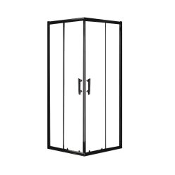   Viva AQUA Max Zuhanykabin SZÖGLETES FEKETE Profil - 6 mm víztiszta üveg - 90 x 90 x 190 cm