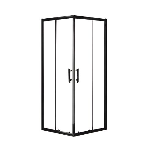 Viva AQUA Max Zuhanykabin SZÖGLETES FEKETE Profil - 6 mm víztiszta üveg - 90 x 90 x 190 cm